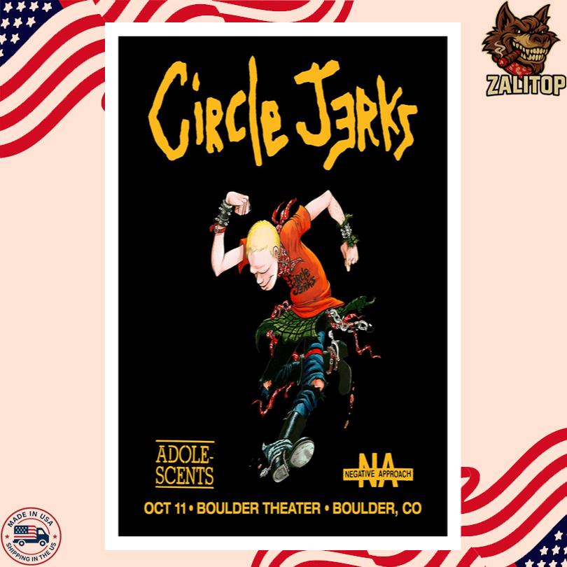 Circle Jerks Concert Event Boulder Colorado October 2025 Poster