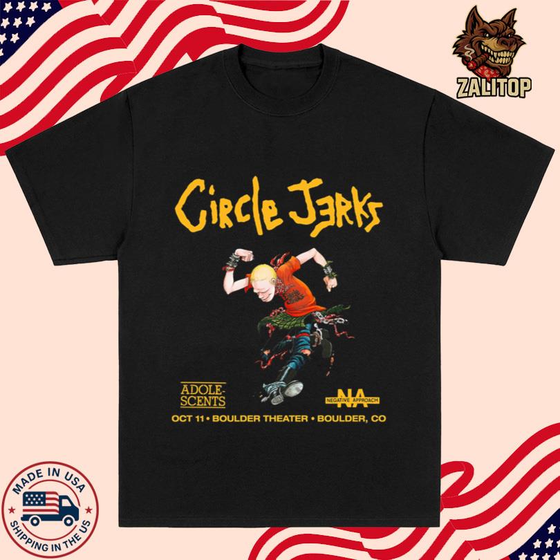 Circle Jerks Oct 11 2025 Boulder Theater Shirt