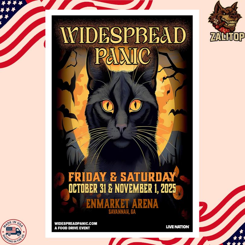 Collectible Tour Poster – Widespread Panic Oct 31 2025 Savannah GA