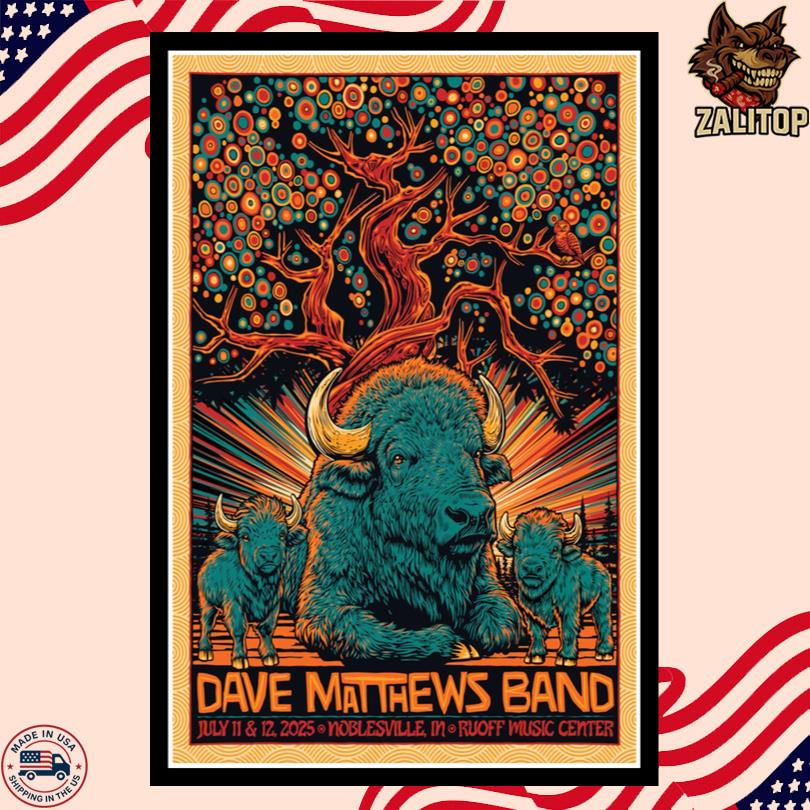 Dave Matthews Band Poster – Live at Noblesville IN 2025