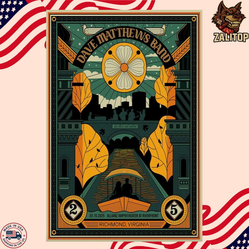 Dave Matthews Band Poster – Live in Richmond VA 2025