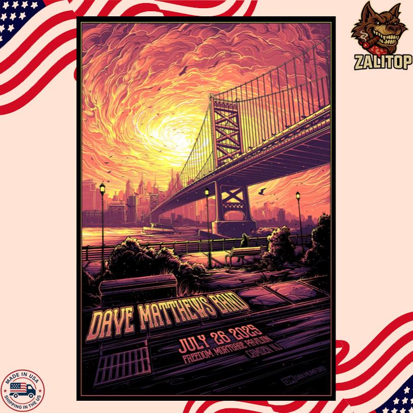 Dave Matthews Band Tour Poster July 26 2025 Camden NJ