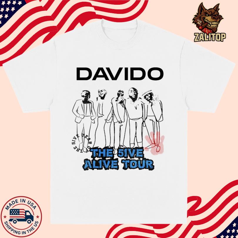 Davido Throwback The 5ive Alive Tour 2025 Tee