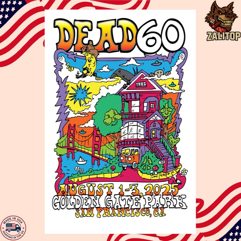 Dead and Company Live Tour Golden Gate Park San Francisco August 2025 Poster