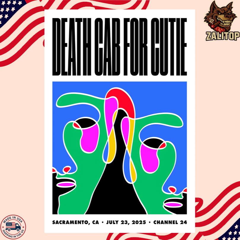 Death Cab For Cutie 2025 Show Poster Channel 24 Sacramento California