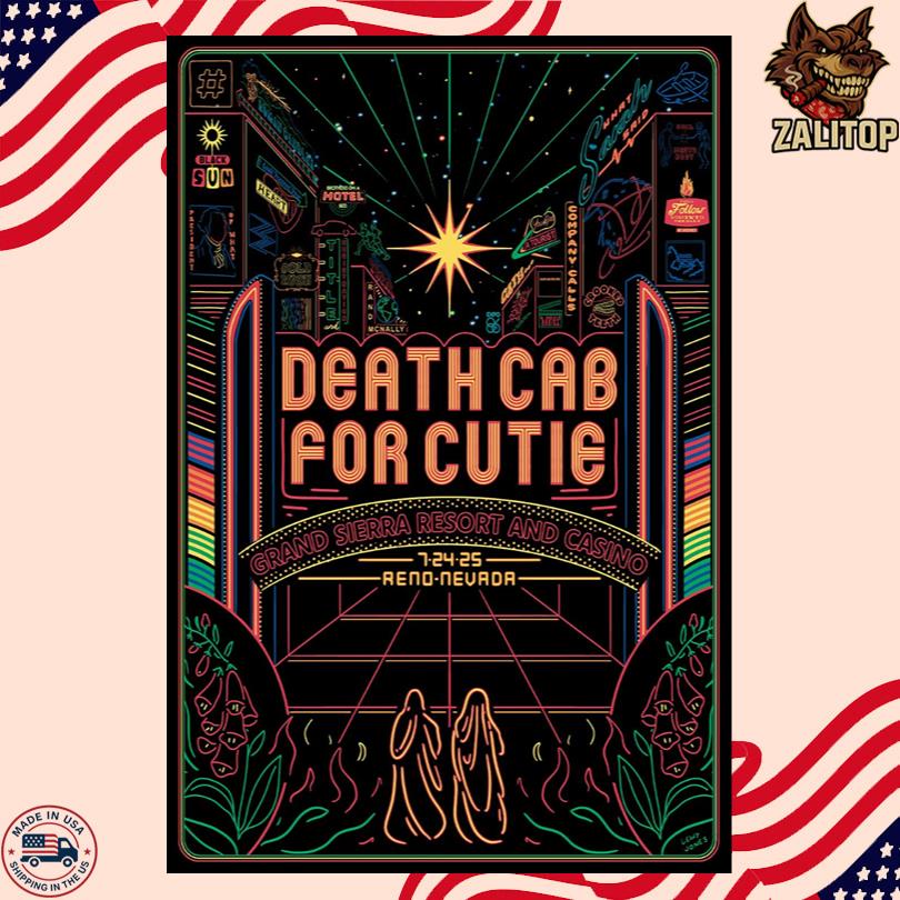 Death Cab for Cutie Live at Grand Sierra Resort Reno NV July 24 2025 Poster