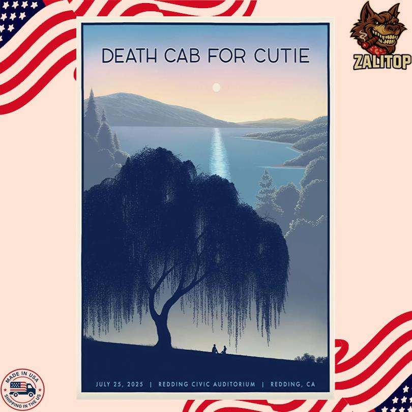 Death Cab for Cutie Redding CA July 25 2025 Tour Poster
