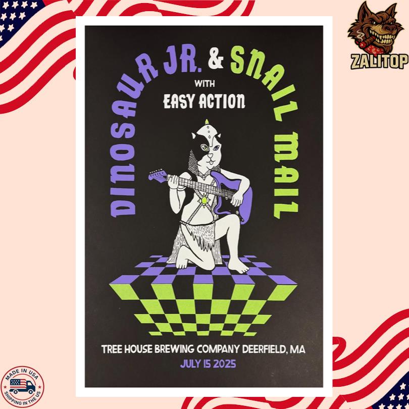Dinosaur Jr 2025 Poster – Deerfield MA Tree House Brewing Show July 15