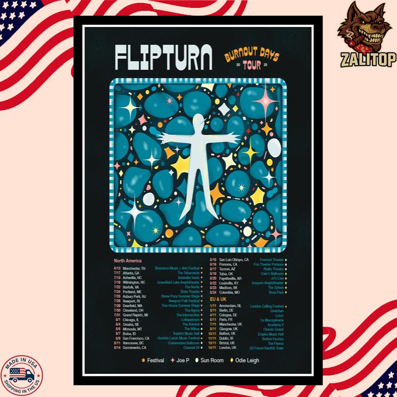 Flipturn Burnout Days Tour 2025 Poster