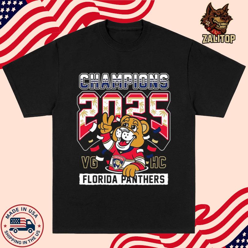 Florida Panthers x Violent Gentlemen 2024-2025 Back-to-Back Stanley Cup Champions Mascot T-Shirt
