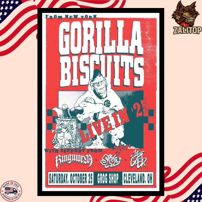 Gorilla Biscuits Concert Event Cleveland OH October 25 2025 Poster