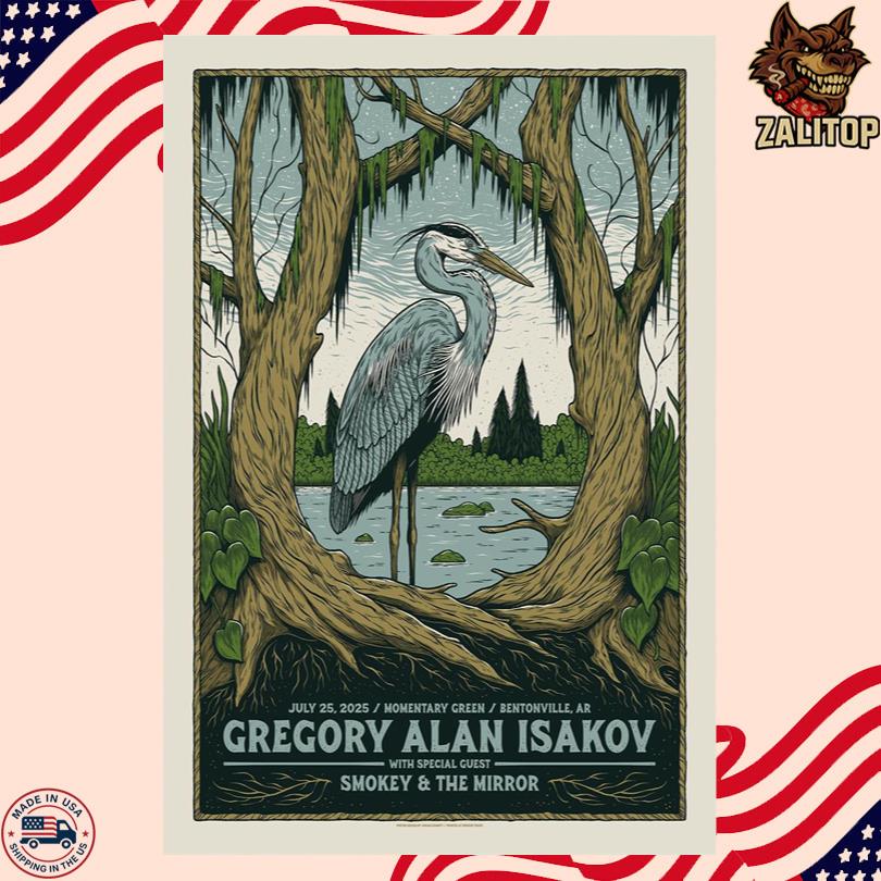 Gregory Alan Isakov July 25 2025 The Momentary Green Bentonville, AR Poster