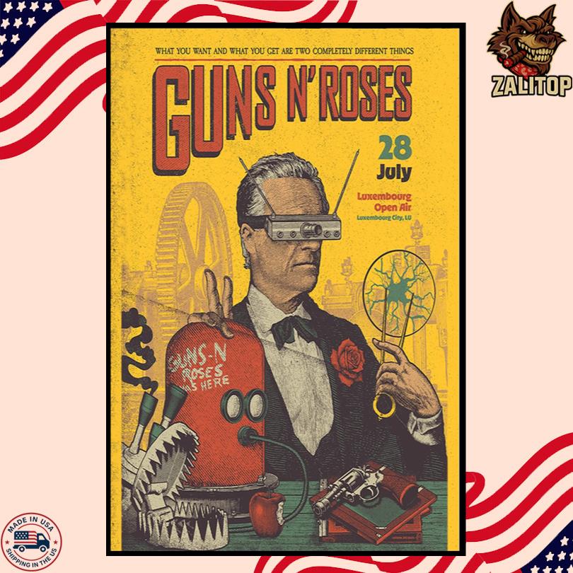 Guns N\' Roses Event Poster July 28 2025 Luxembourg LU