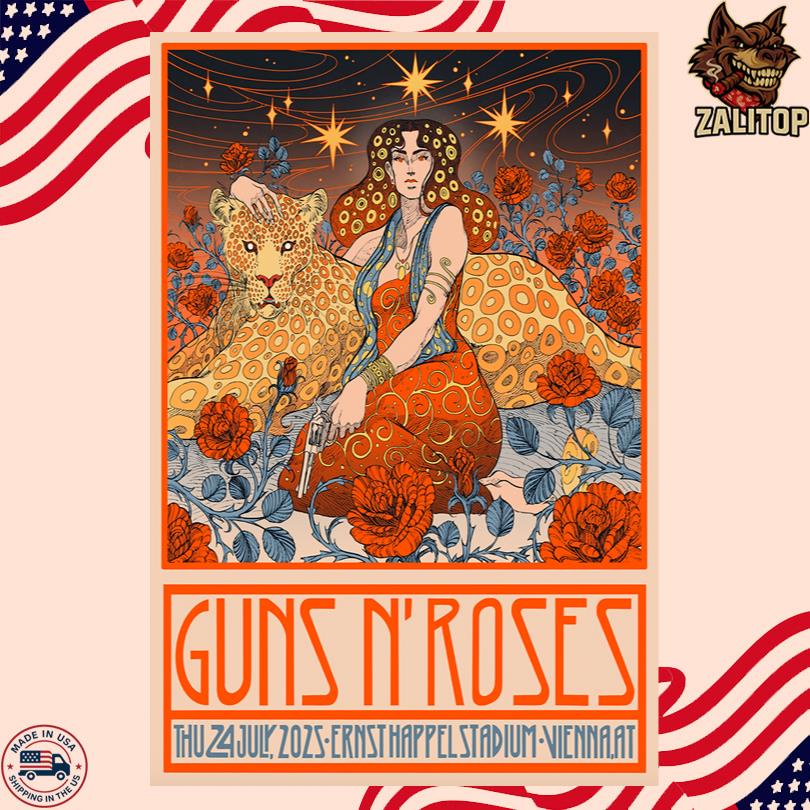 Guns N\' Roses Live in Vienna July 24 2025 Poster
