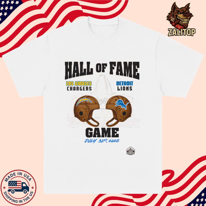 Hall of Fame Game 2025 Men\'s Natural Dueling Throwback Helmet T-Shirt