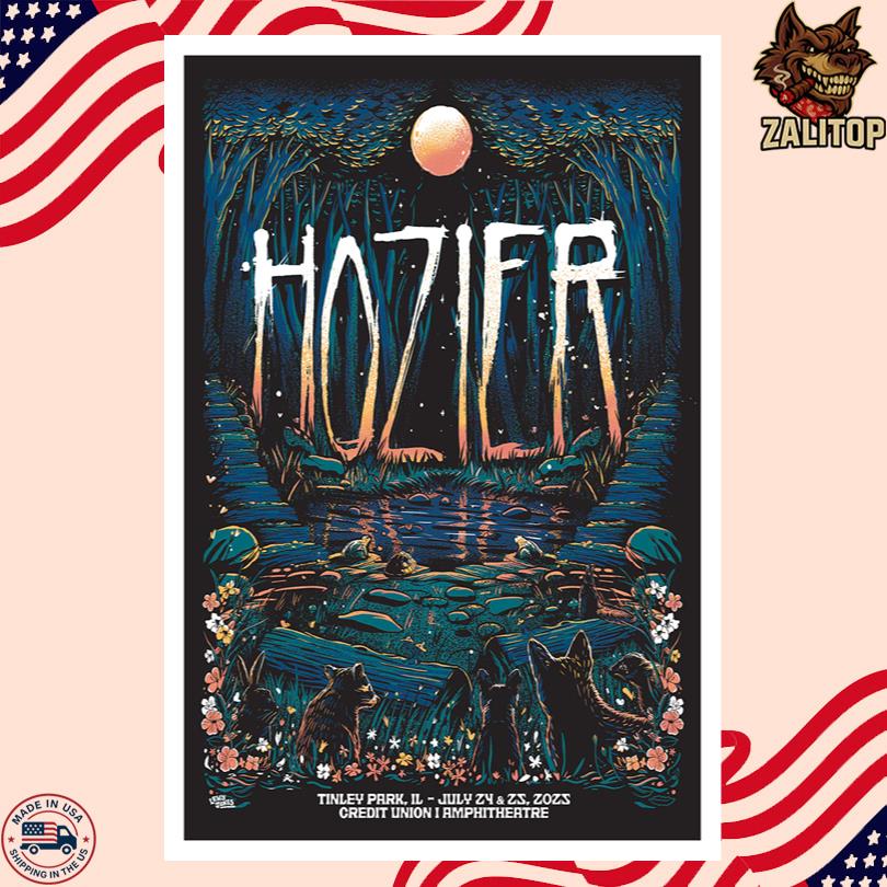 Hozier Live Show Jul 24 25 2025 Tinley Park IL Poster