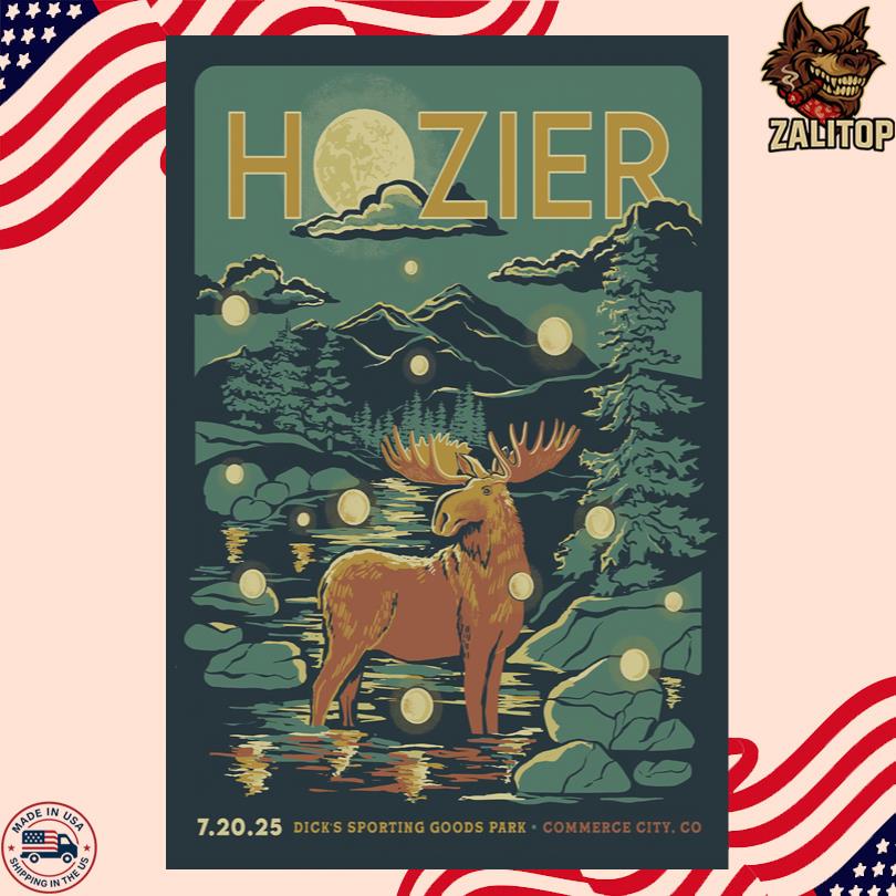 Hozier Show in Commerce City CO Dicks Sporting Goods Park July 20 2025 Poster