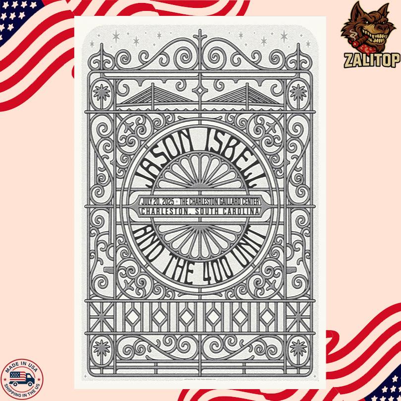 Jason Isbell Show in Charleston SC Charleston Gaillard Center July 20 2025 Poster
