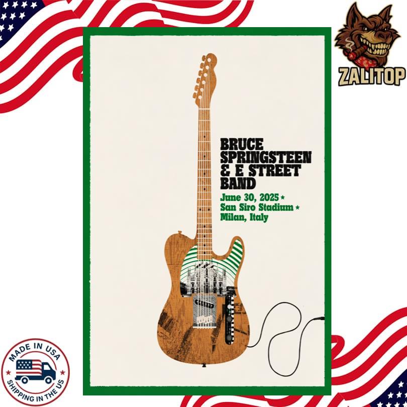 June 30, 2025 - San Siro Stadium Milan, Italy Bruce Springsteen Poster
