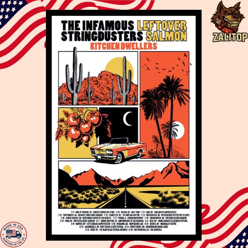 Leftover Salmon Rowdy Summer Nights Tour 2025 Poster