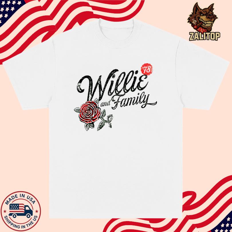 Limited Shirt Willie Nelson Ladies Willie & Family \'78 Roses