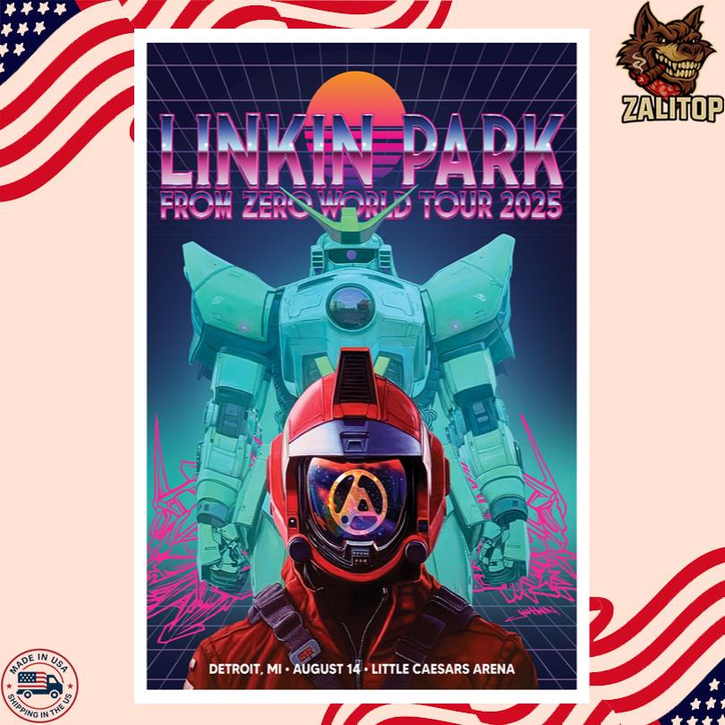 Linkin Park Aug 14 2025 Little Caesars Arena, Detroit, MI Poster