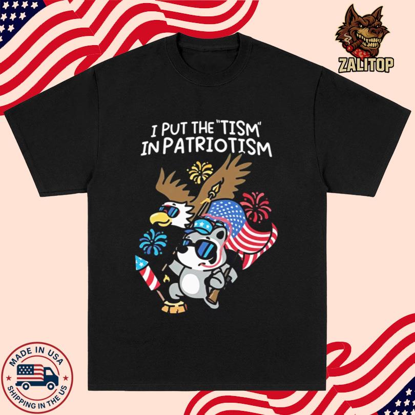 Mandatoryfunday I Put The Tism In Patriotism Athletic Shirt