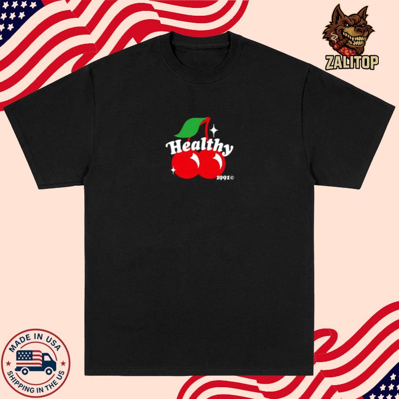 midnight organic HEALTHY CHERRIES sHIRT