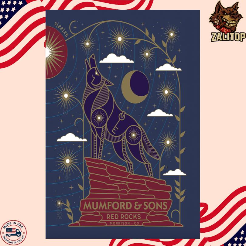 Mumford And Sons Concert Event Morrison CO July 2025 Poster