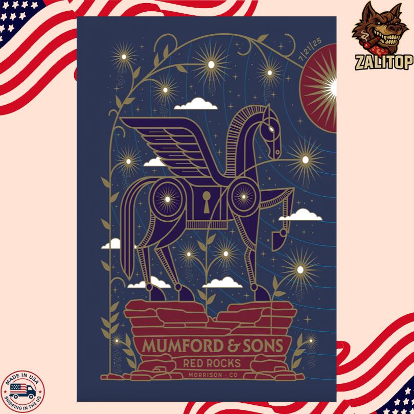 Mumford And Sons Concert Event Morrison CO July 21 2025 Poster