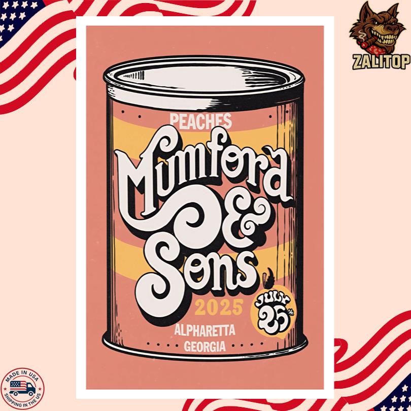 Mumford And Sons July 26 2025 Ameris Bank Amphitheatre in Alpharetta, GA Poster
