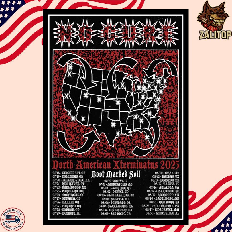 NO CURE Poster – XXX North American Xtermina Tour 2025
