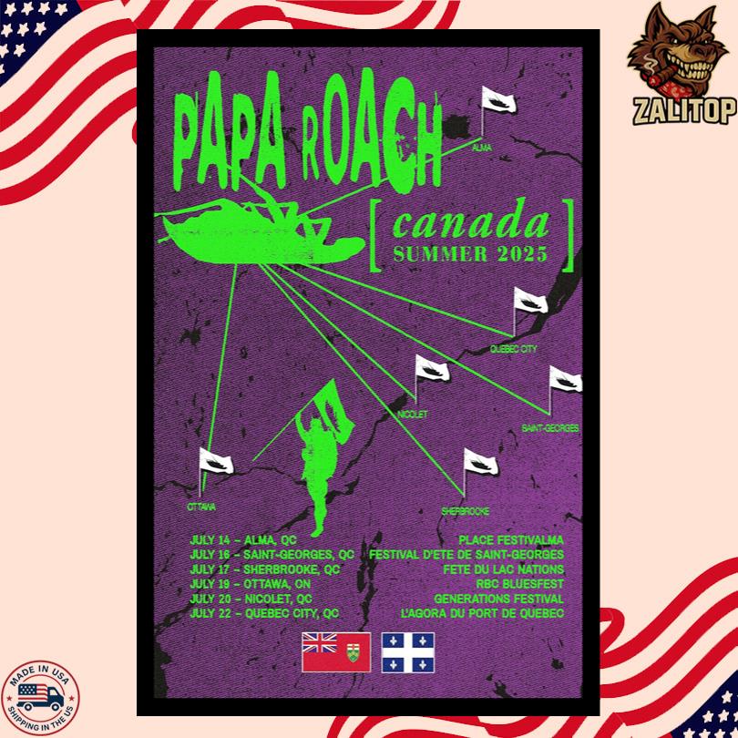 Papa Roach 2025 Poster – Summer Live Event Edition