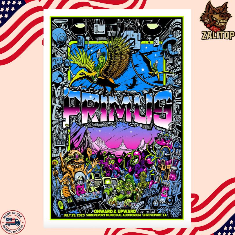 Primus Jul 29 2025 Shreveport Municipal Auditorium. Shreveport, LA Poster