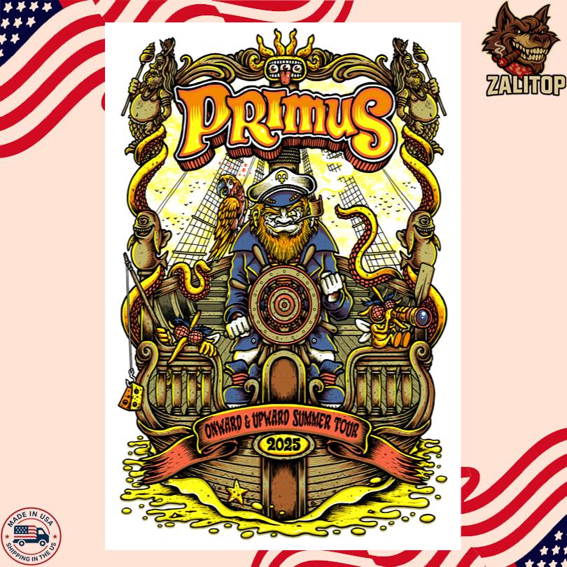 Primus Onward & Upward Summer Tour 2025 Poster – Official Tour Show Poster