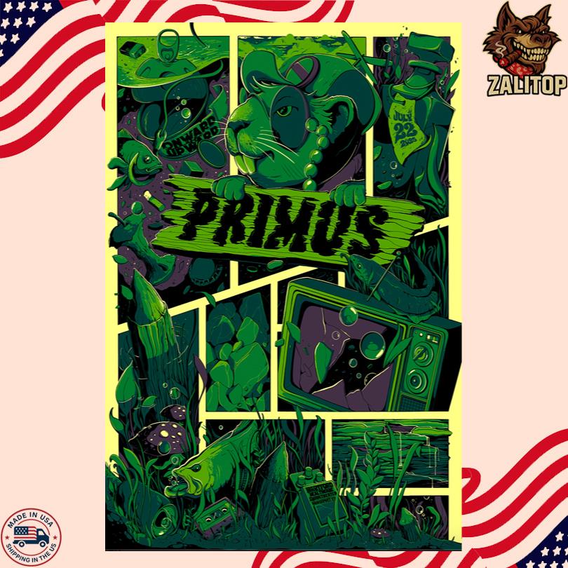 Primus Show in Bridgeport Hartford HealthCare Amphitheater July 22 2025 Poster