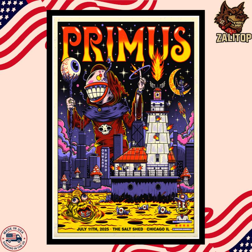 Primus Tour Poster – July 11 2025 Event in Chicago