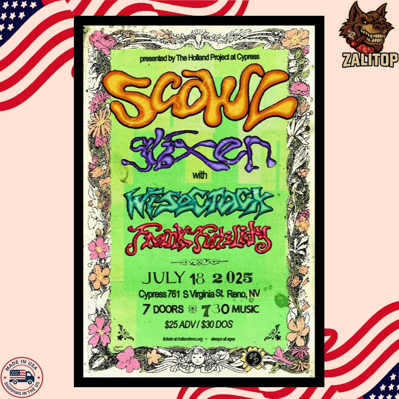 Scowl Live Tour July 18 2025 Cypress Reno in Reno Poster