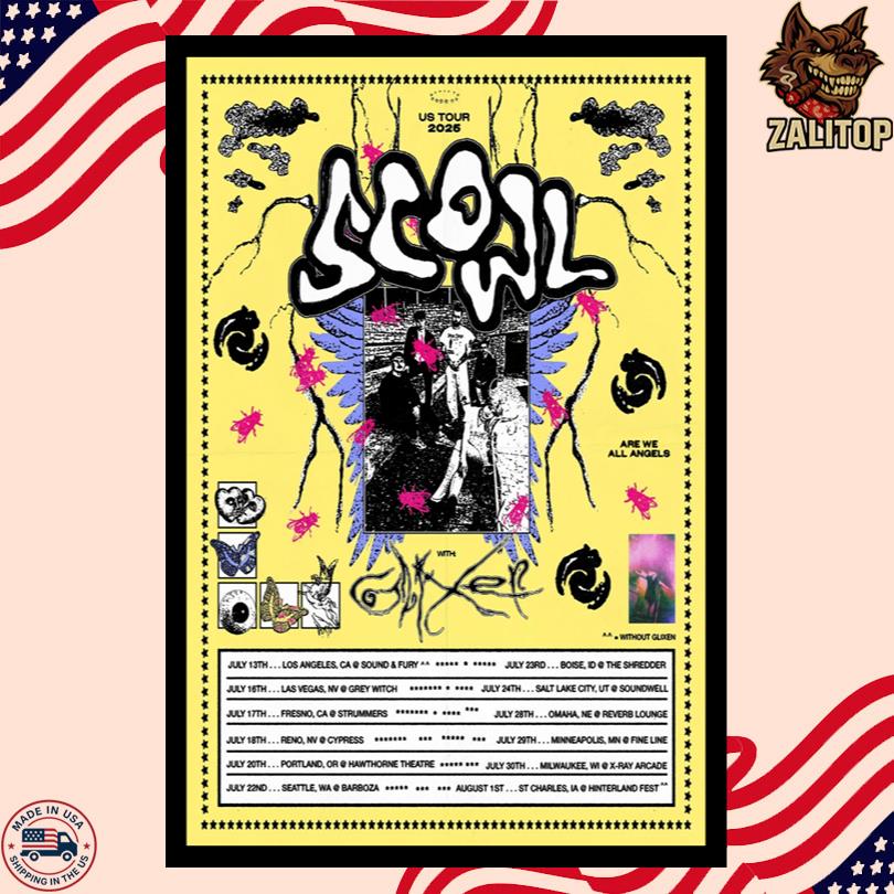 Scowl Poster – US Tour 2025 Hardcore Punk Concert