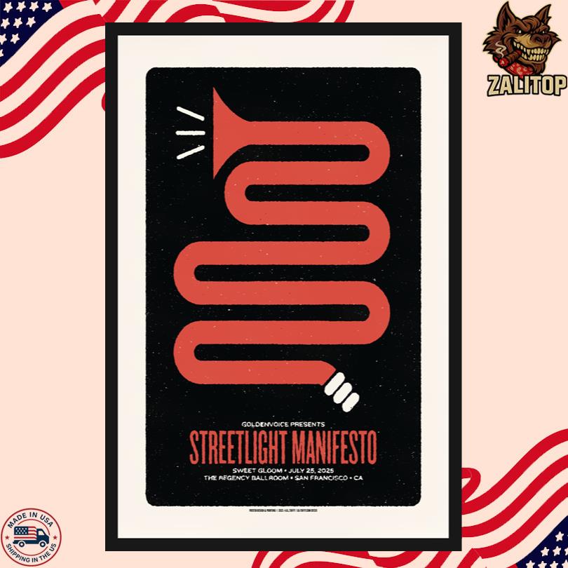 Streetlight Manifesto July 25 2025 San Francisco Poster