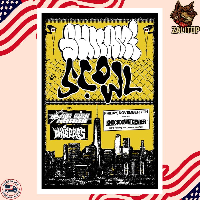 Sunami x Scowl Poster – Knockdown Center NY Concert 2025
