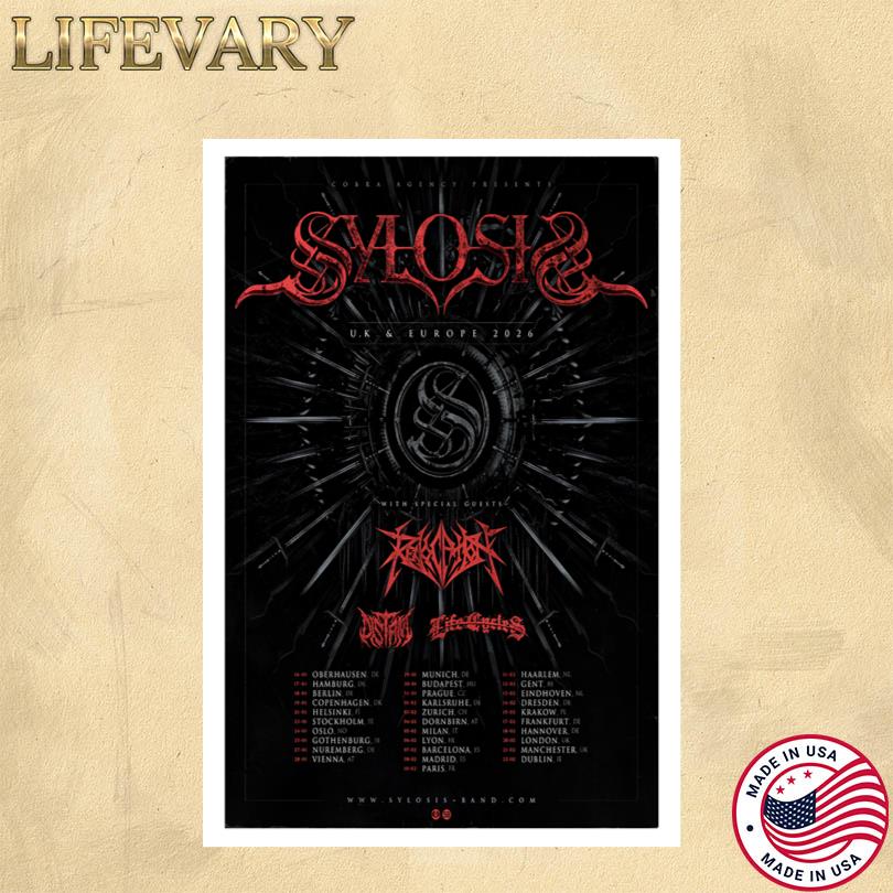 Sylosis EU UK Tour 2026 Poster – Headline Concert Series Poster