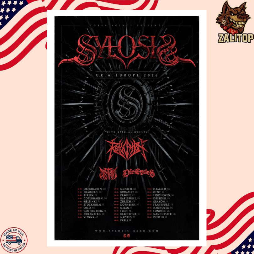 Sylosis Poster – Official 2026 EU UK Tour Merch