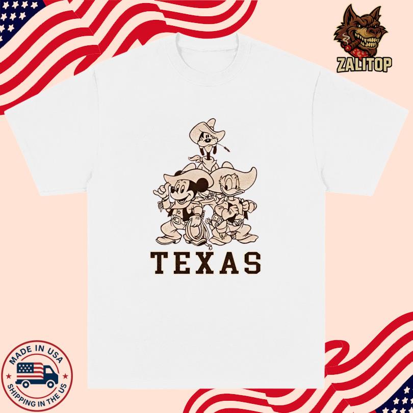 Texas Longhorns Mickey and Friends Cowboy Tee