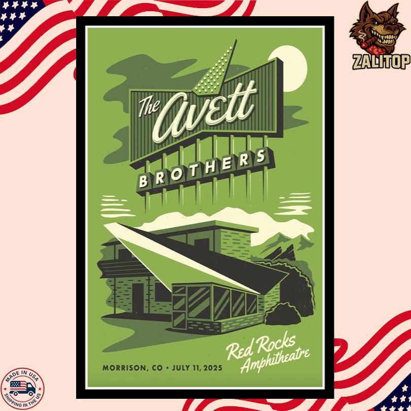 The Avett Brothers Tour Poster – July 11 2025 Morrison Colorado