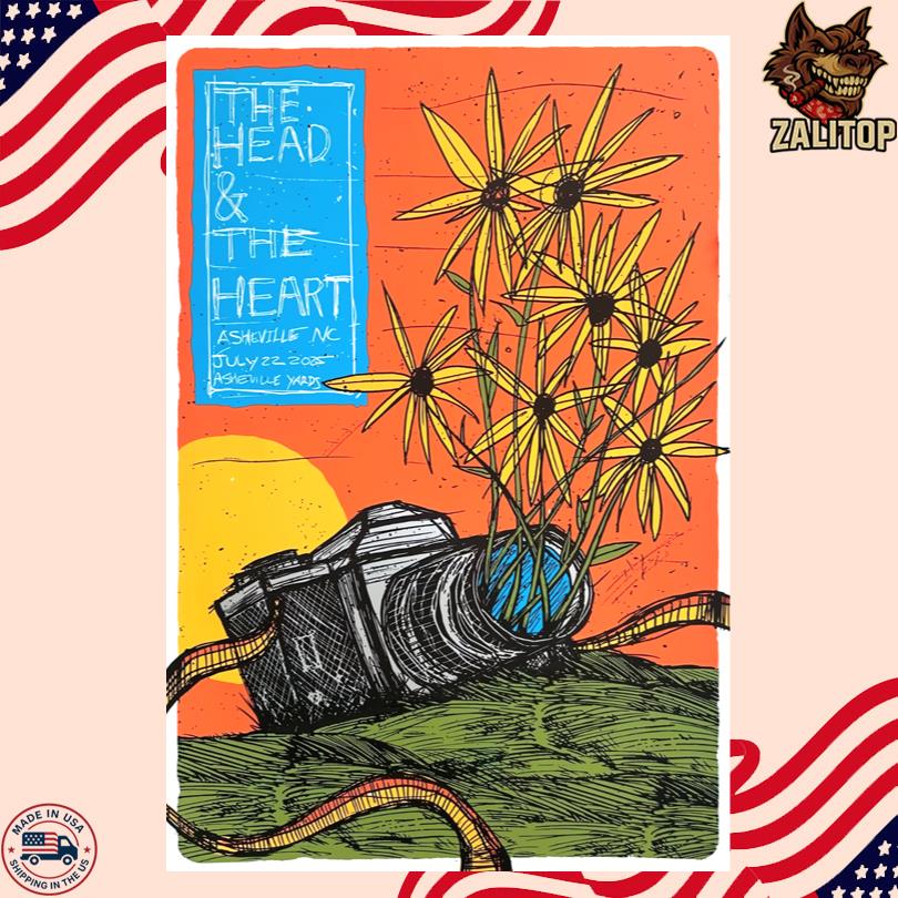 The Head And The Heart Concert Event Asheville NC July 2025 Poster