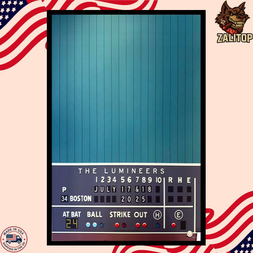 The Lumineers July 17 18 2025 Fenway Park Boston MA Poster
