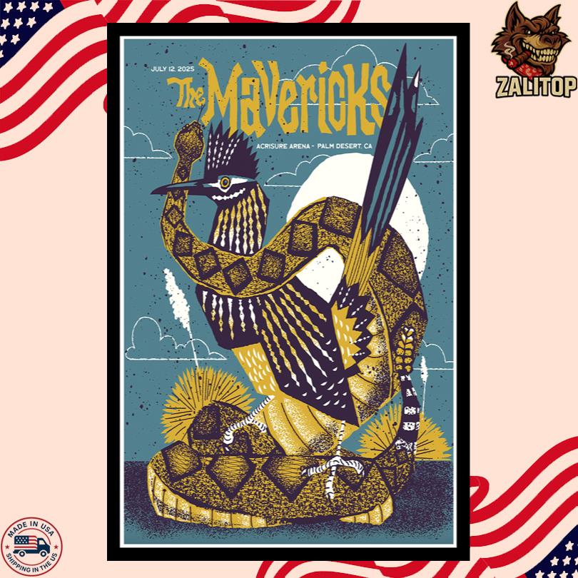 The Mavericks Concert Poster – July 12 2025 – Palm Desert California