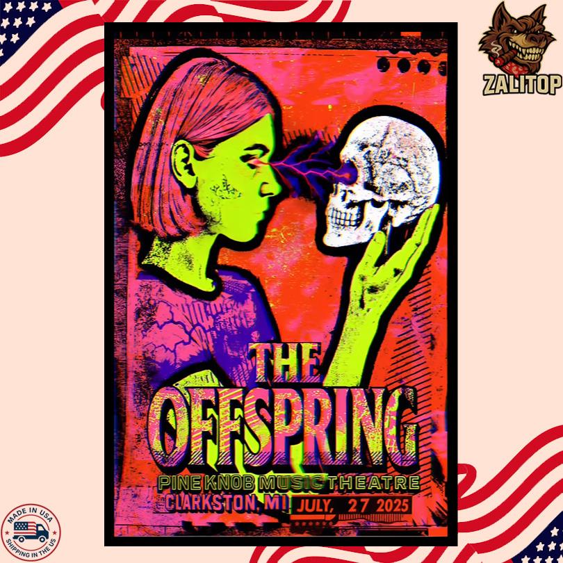 The Offspring Pine Knob Music Theatre 2025 Tour Poster