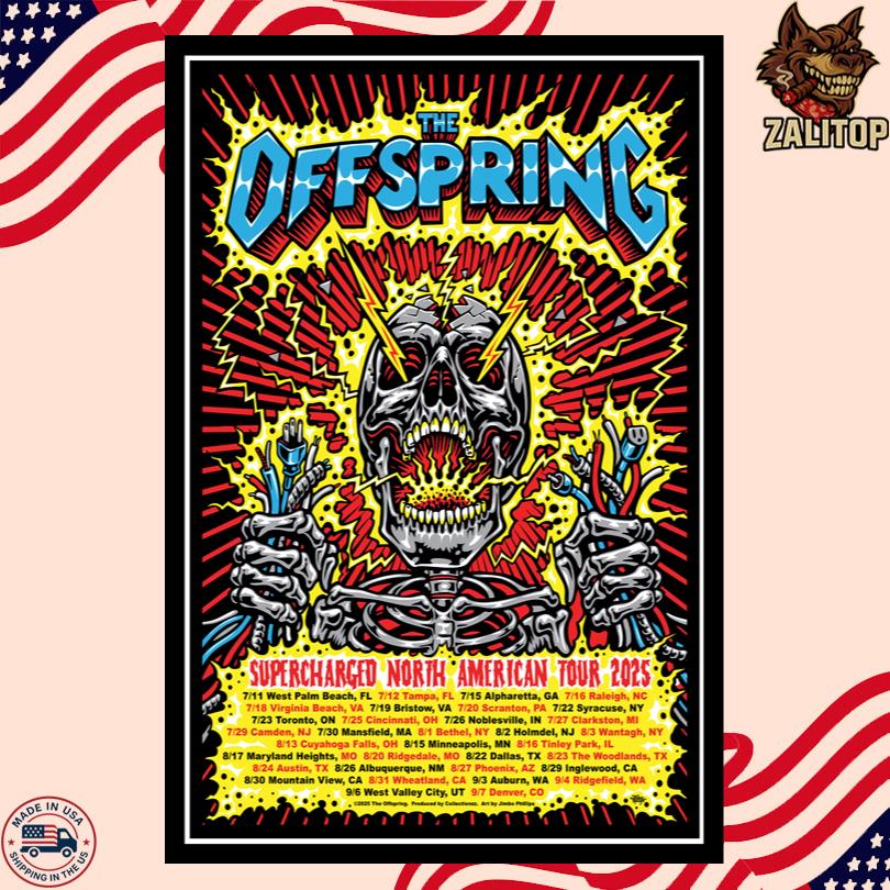 The Offspring Tour Poster – Supercharged North America 2025